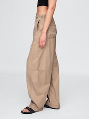 Gap Cream Low Waisted Barrel Parachute Trousers - Image 3 of 5