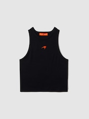 Reiss Black Anniston McLaren F1 Team Cotton Logo Vest - Image 2 of 5