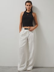 Reiss Black Anniston McLaren F1 Team Cotton Logo Vest - Image 3 of 5