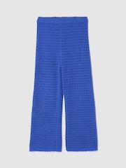 Azul - Pantalones tobilleros de ganchillo de algodón 100 % de Gap - Imagen 1 de 2