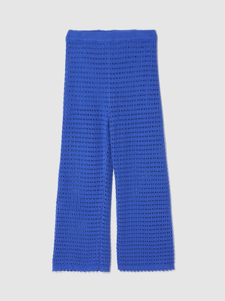 Azul - Pantalones tobilleros de ganchillo de algodón 100 % de Gap - Imagen 1 de 2