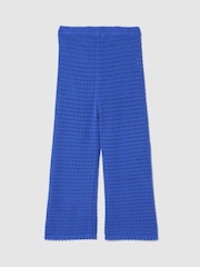 Azul - Pantalones tobilleros de ganchillo de algodón 100 % de Gap - Imagen 2 de 2