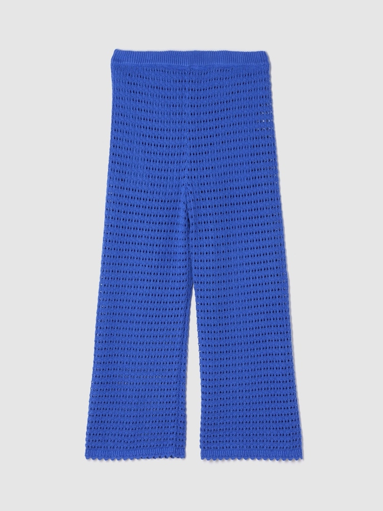 Azul - Pantalones tobilleros de ganchillo de algodón 100 % de Gap - Imagen 2 de 2