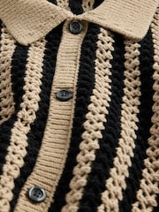 Gap Beige Mesh Striped Knit Shirt - Image 5 of 5
