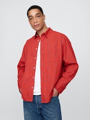 Gap Red DÔEN Poplin Big Shirt - Image 2 of 5