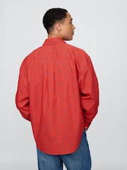 Gap Red DÔEN Poplin Big Shirt - Image 3 of 5