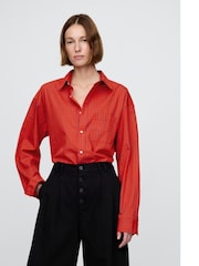 Gap Red DÔEN Poplin Big Shirt - Image 5 of 5