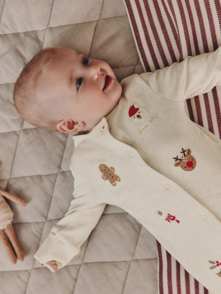 Cream Baby Christmas Character Sleepsuit (0mths-3yrs) - Image 2 of 14 Cream Baby Christmas Character Sleepsuit (0mths-3yrs) - Image 2 of 14