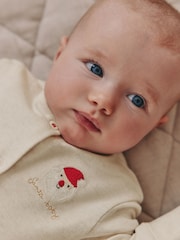 Creme - Baby-Schlafanzug mit Weihnachtsfiguren (0 Monate - 3 Jahre) - Bild 3 von 14
