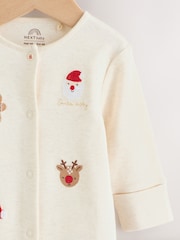 Creme - Baby-Schlafanzug mit Weihnachtsfiguren (0 Monate - 3 Jahre) - Bild 8 von 14