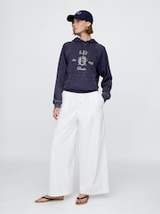 Gap Navy/Blue DÔEN Heavyweight Raglan Logo Hoodie - Image 1 of 8