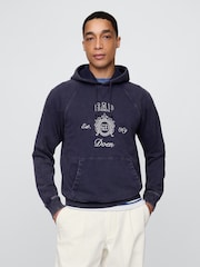 Gap Navy/Blue DÔEN Heavyweight Raglan Logo Hoodie - Image 2 of 8