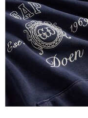 Gap Navy/Blue DÔEN Heavyweight Raglan Logo Hoodie - Image 7 of 8