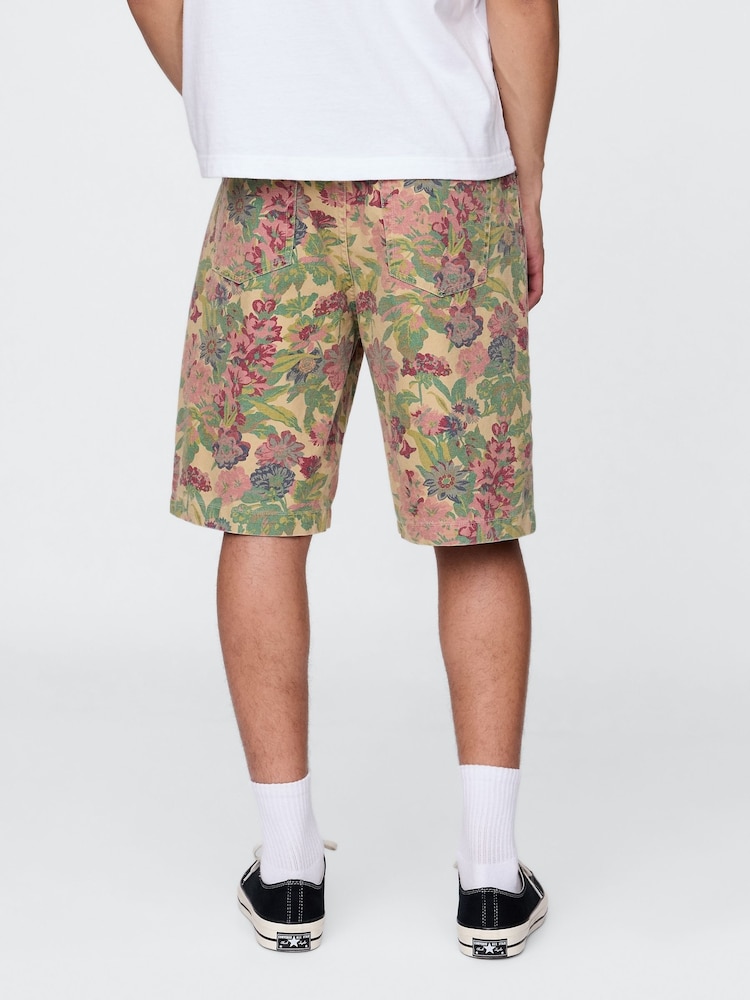 Gap Green Floral Canvas Shorts - Image 2 of 9