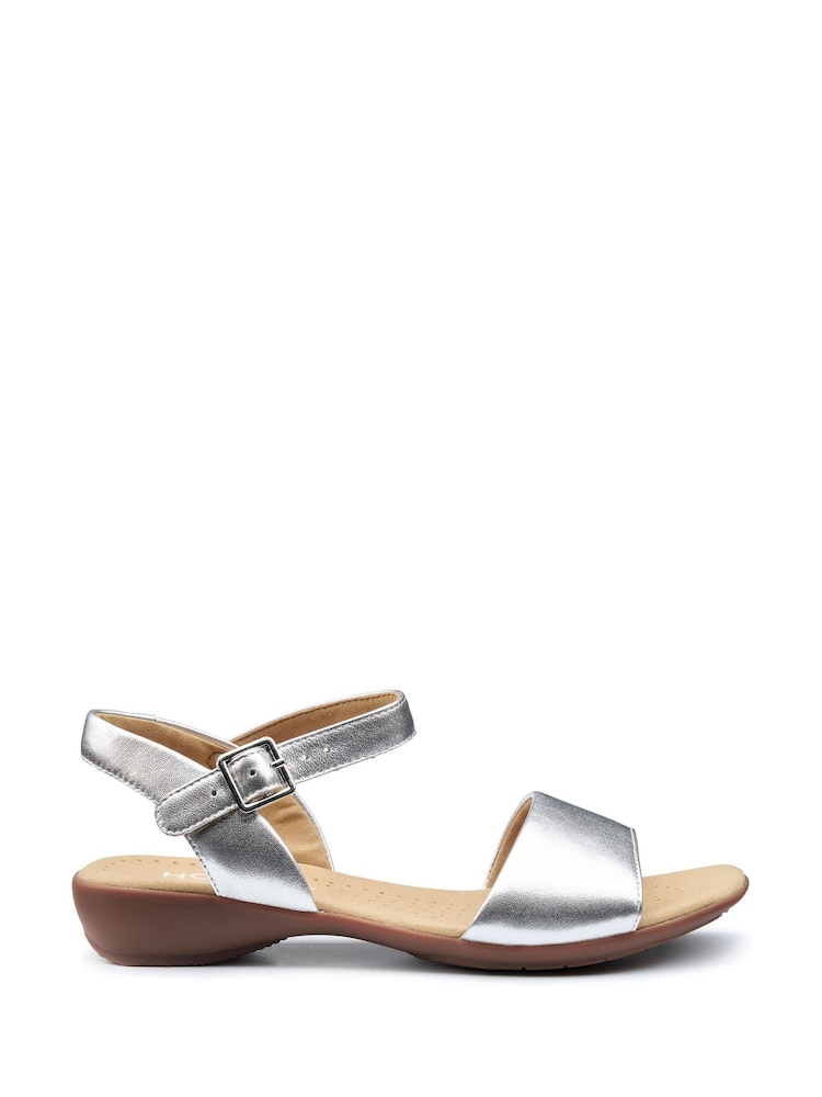 Hotter Silver Wide Fit Tropic Buckle Sandals - Image 1 of 4