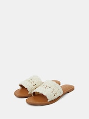 Accessorize Cream Crochet Sandals - Image 1 of 2