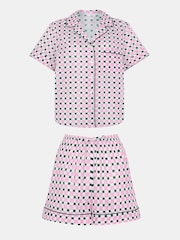Accessorize Pink Checkerboard Short 100% Cotton Pyjamas Set - Image 1 of 2
