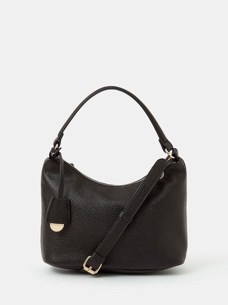 Accessorize Black Scoop Faux Leather Handbag - Image 1 of 5
