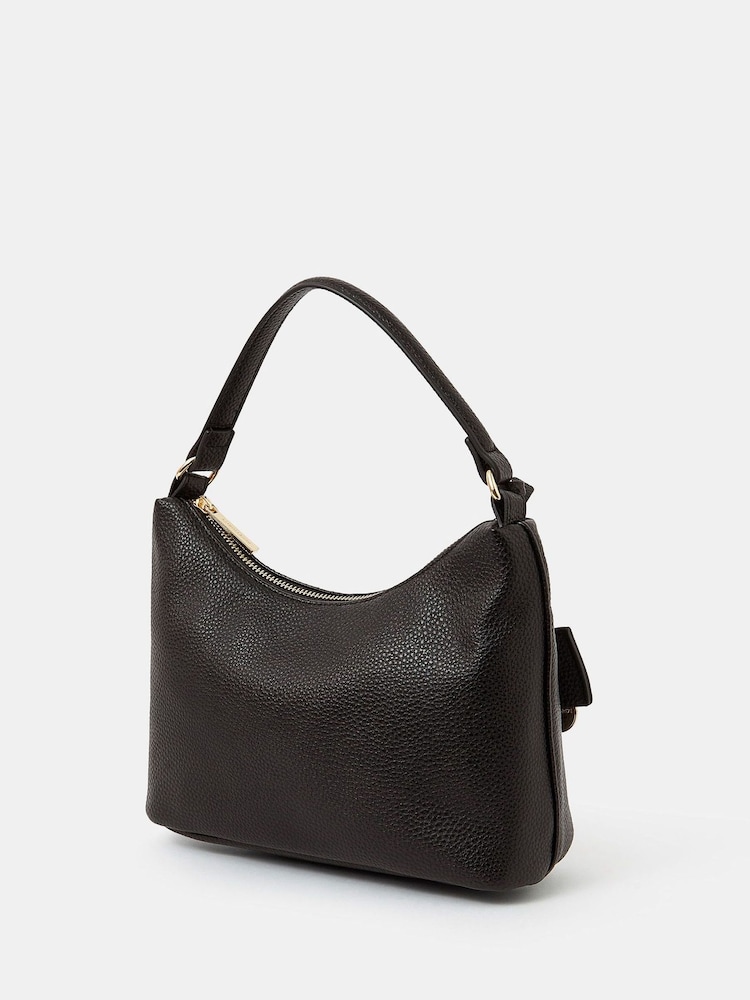 Accessorize Black Scoop Faux Leather Handbag - Image 2 of 5 Accessorize Black Scoop Faux Leather Handbag - Image 2 of 5