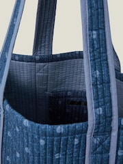 Accessorize Blue Polka Dot Denim Shopper Bag - Image 5 of 6
