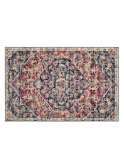 Hug Rug Dark Blue and Red British Made Washable Royal Heritage Rug - Image 5 of 6