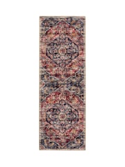 Hug Rug Dark Blue and Red British Made Washable Royal Heritage Rug - Image 6 of 6