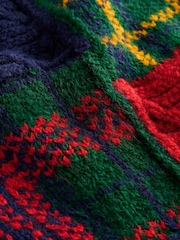 Navy Multi Patched Knitted Dog Jumper - Image 8 of 10