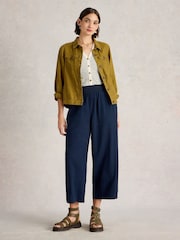 White Stuff Blue Shelly Linen Blend Culottes - Image 1 of 6