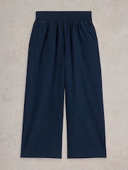 White Stuff Blue Shelly Linen Blend Culottes - Image 5 of 6