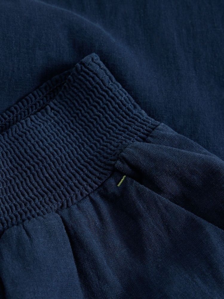 White Stuff Blue Shelly Linen Blend Culottes - Image 6 of 6