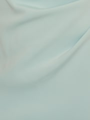 Adrianna Papell Blue Rosette Scuba Crepe Gown - Image 3 of 6