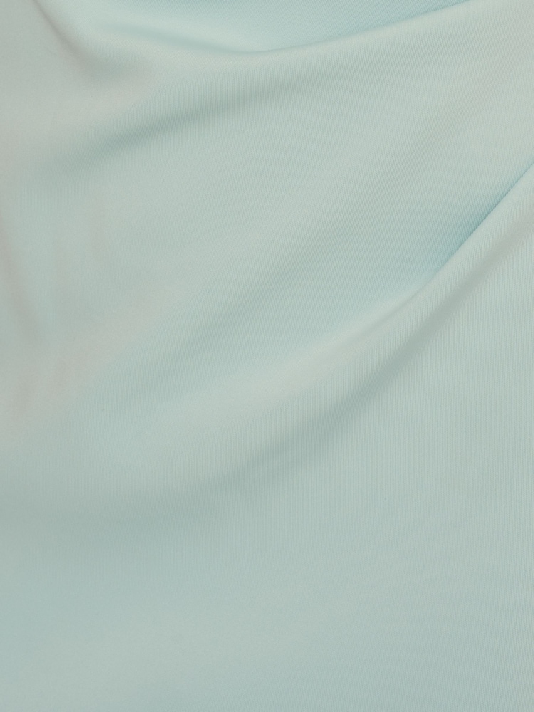 Adrianna Papell Blue Rosette Scuba Crepe Gown - Image 3 of 6