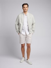 U.S. Polo Assn. Grey Mens Blend Classic Bomber Jacket - Image 4 of 12