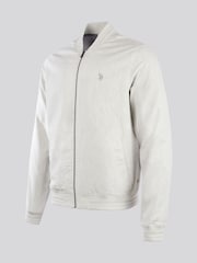 U.S. Polo Assn. Grey Mens Blend Classic Bomber Jacket - Image 8 of 12