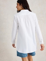 White Stuff White Sophie Longline Shirt - Image 2 of 6