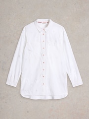 White Stuff White Sophie Longline Shirt - Image 5 of 6