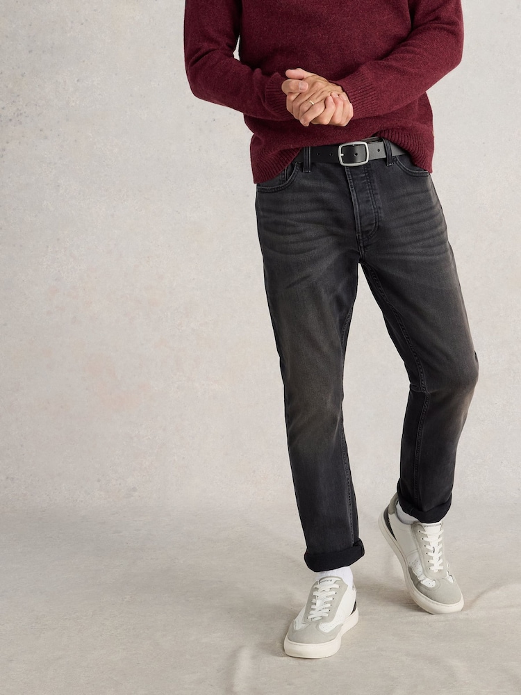 Черный - White Stuff Eastwood Zip Fly Straight Jeans - Изображение 1 из 6