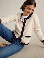 White Stuff Natural Charlotte 100% Organic Cotton Cardigan - Image 1 of 6