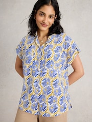 White Stuff Blue Ellie 100% Organic Cotton Shirt - Image 1 of 6