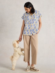 White Stuff Blue Ellie 100% Organic Cotton Shirt - Image 2 of 6