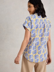 White Stuff Blue Ellie 100% Organic Cotton Shirt - Image 3 of 6