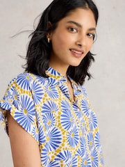 White Stuff Blue Ellie 100% Organic Cotton Shirt - Image 4 of 6