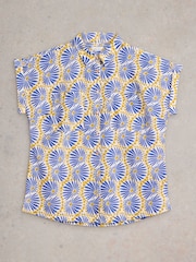 White Stuff Blue Ellie 100% Organic Cotton Shirt - Image 5 of 6