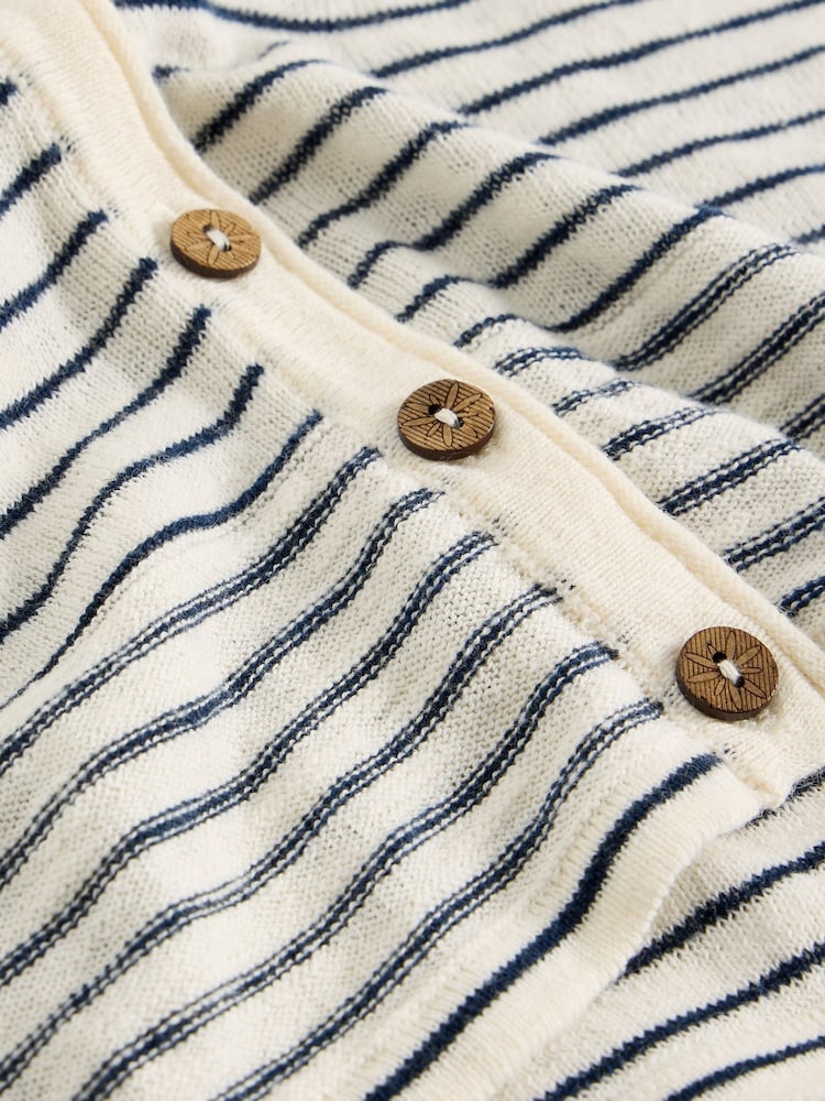 White Stuff Blue Naria Stripe Linen Blend Tank - Image 6 of 6