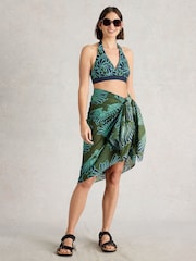White Stuff Green Sunshine Reversible Bikini Top - Image 1 of 7