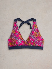 White Stuff Green Sunshine Reversible Bikini Top - Image 2 of 7