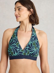 White Stuff Green Sunshine Reversible Bikini Top - Image 3 of 7
