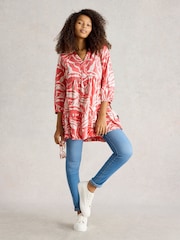 White Stuff Red Marta 100% Cotton Tunic - Image 2 of 6