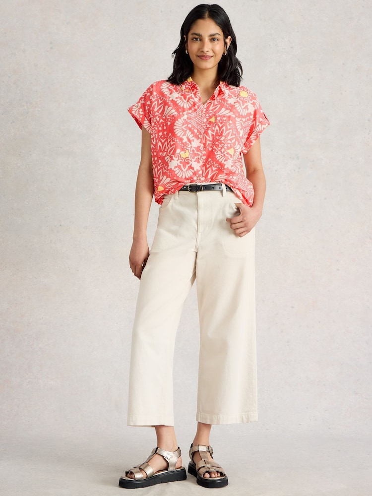 White Stuff Pink Ellie 100% Organic Cotton Shirt - Image 2 of 7
