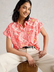 White Stuff Pink Ellie 100% Organic Cotton Shirt - Image 5 of 7